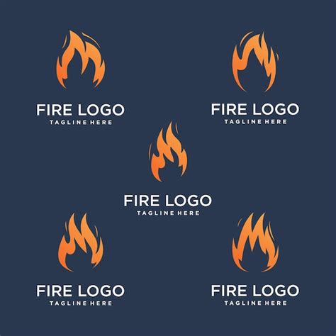 Premium Vector Abstract Fire Logo Collection Premium Vector