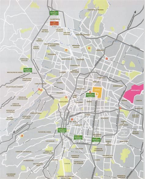 Mapa Ciudad De MÉxico Paquetes Reservaciones Nacionales Sa De Cv