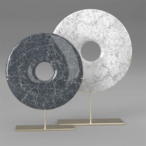 Blenderkit Download The Decorative Marble Donut Stand Model