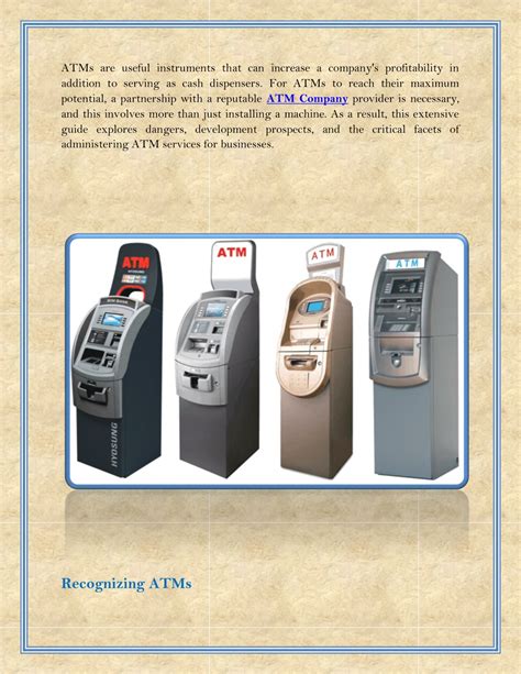 Ppt A Comprehensive Guide To Atm Services For Businesses Powerpoint