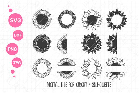 Sunflower Bundle Svg Sunflower Svg Graphic By Foxgrafy · Creative Fabrica