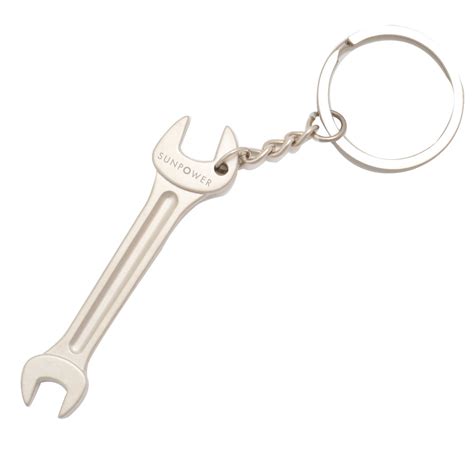 Custom Printed Metal Open End Wrench Keychain