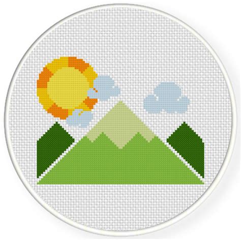 Go cross stitch crazy with our huge selection of free cross stitch patterns! Charts Club Members Only: Cute Mountains Cross Stitch ...