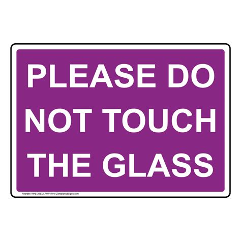 Office Policies Regulations Sign Please Do Not Touch The Glass