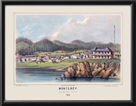 Monterey Ca 1850 Vintage City Maps