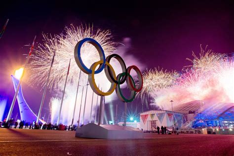 Fireworks Followed The Torch Lighting At The End Of The Opening Ceremony At The 2014 Sochi