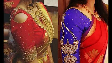 Top 10 Bead Embroidery Work Blouse Designs For Party Wear Saree