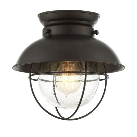 Trade Winds Lakeshore Semi Flush Mount Ceiling Light In Oil Rubbed