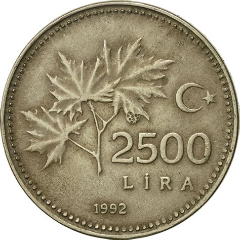 466838 Turquie 2500 Lira 1992 TTB Nickel Bronze KM 1015 TTB