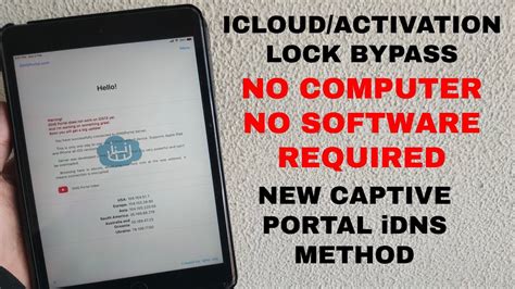Bypass ICloud Activation Lock Screen IOS 12 12 5 DNS Portal ICloud DNS
