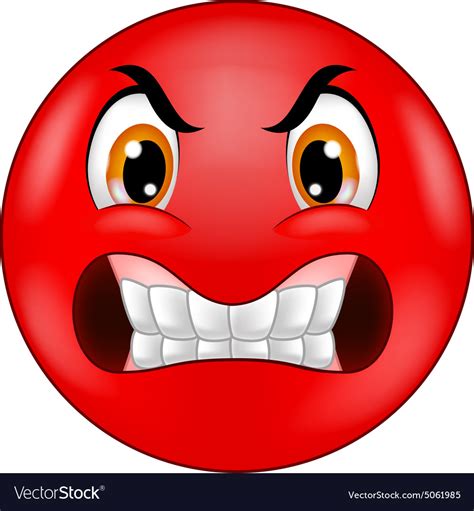 Angry Smiley Emoticon Royalty Free Vector Image