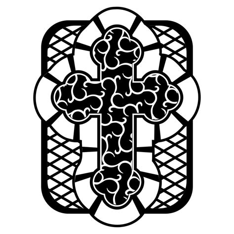 Onlinelabels Clip Art Cross 2 Black And White
