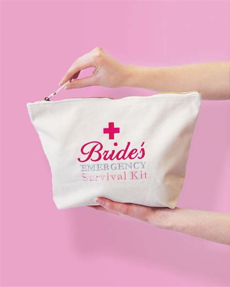 Bride S Emergency Survival Kit Bag Ready To Be Filled With Wedding Day