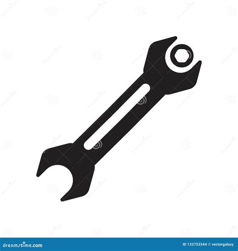 Wrench And Gear Icon Vector Isolated On White Background Wrench Stock