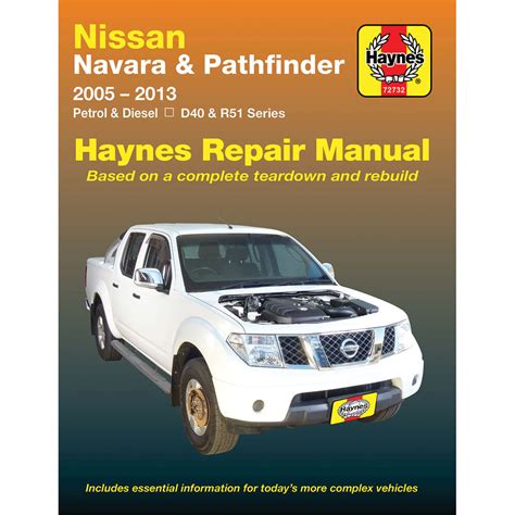 Haynes Car Manual Nissan Navara Pathfinder 2005 2013 72732