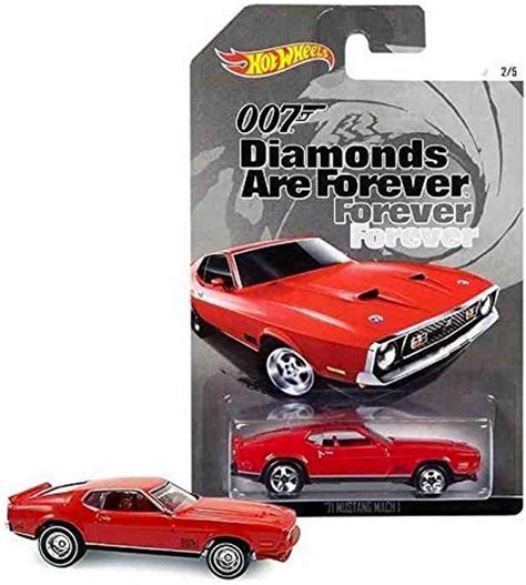 HOT WHEELS 007 DIAMONDS ARE FOREVER RED 71 MUSTANG MACH 1 2 5 By Hot