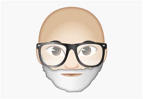 Bald Grey Bearded Emoji Hd Png Download Kindpng