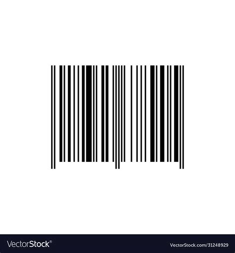 Blank Black Barcode Template Royalty Free Vector Image