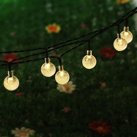 20 Led Bubble Ball Lights 21m Solar Crystal Ball Fairy String Lights