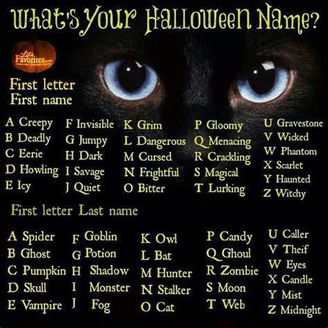 Whats Your Halloween Name Halloween Names Funny Name Generator