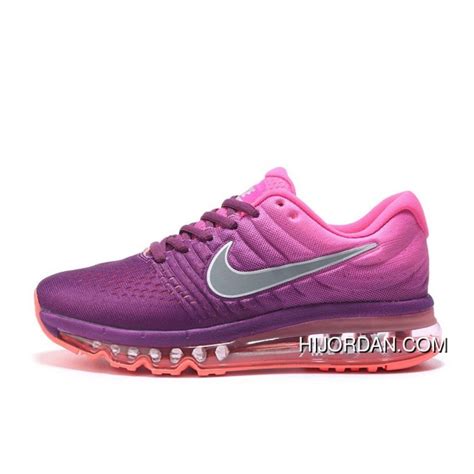 Womens Nike Air Max 2017 Running Shoes Bright Grapepink Blastpeach
