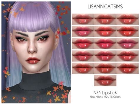 Lmcs N74 Lipstick Hq By Lisaminicatsims At Tsr Sims 4 Updates
