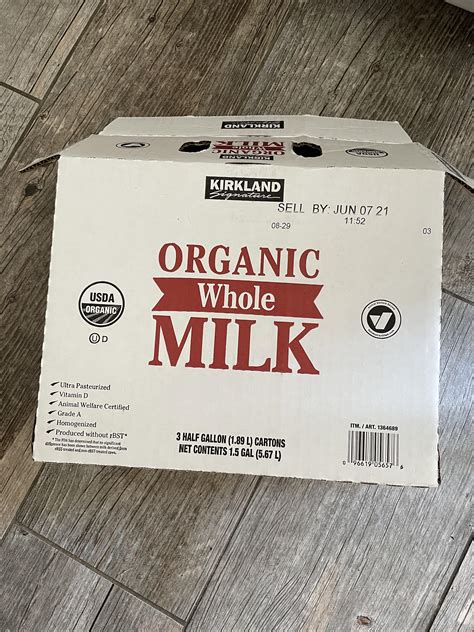 Kirkland Organic Whole Milk Change Rcostco