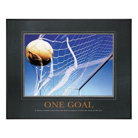 One Goal Soccer Ball Motivational Poster Successories Excl Flickr