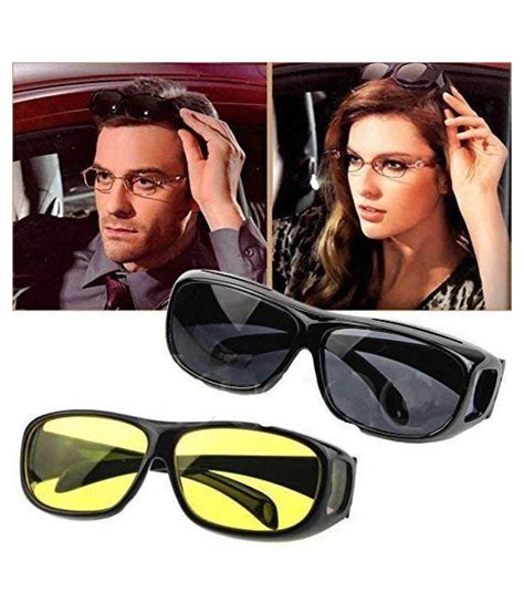 Hd Vision Anti Glare Sunglasses Wrap Around Day Night Driving Buy Hd