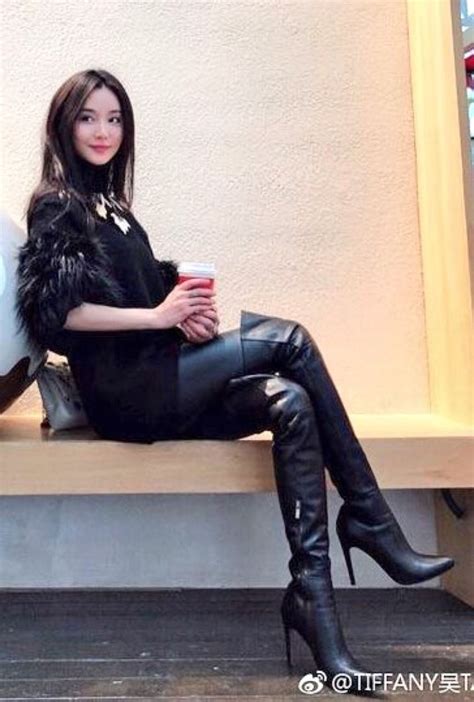 Beautiful Dommes Leather Boots Outfit Womens High Boots Leather
