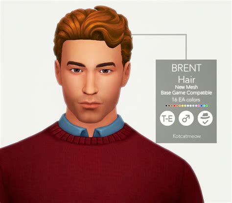 A New Hairstyle ‘brent For Your Male Sims I Hope You Enjoy It C