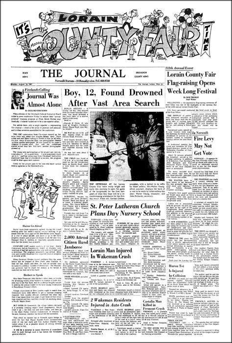 Bradys Bunch Of Lorain County Nostalgia Aug 21 1967 Journal Front