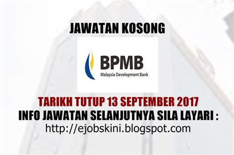 List of malaysian banks as of 7/9/2018. Jawatan Kosong Bank Pembangunan Malaysia Berhad (BPMB ...