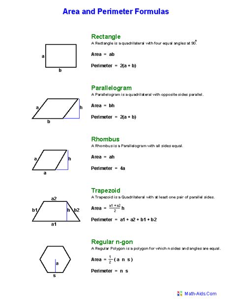 Geometry Worksheets Area And Perimeter Worksheets