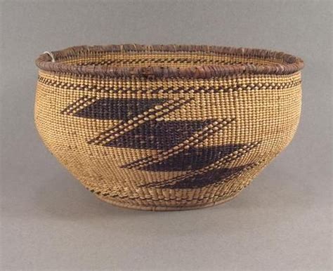 Creek Indian Twined Basket Bowl Yurok Hupa Native American Baskets