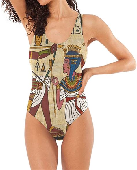 ahomy egyptian papyrus one piece swimsuits sexy beach bathing suit swimwear at amazon women s