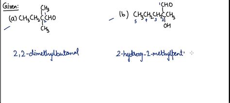 Solved Give Systematic Names For The Following Aldehydes And Ketones Numerade