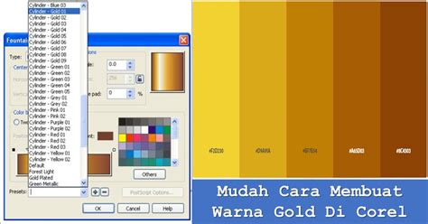 Mudah Cara Membuat Warna Gold Di Corel Techbanget