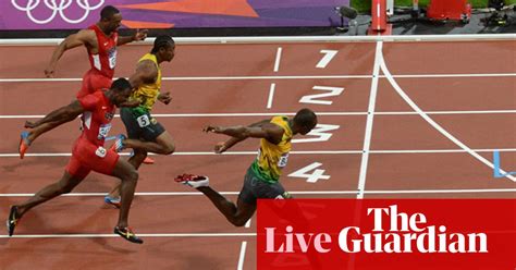olympics 100m final usain bolt wins gold in 9 63sec at london 2012 as it happened sport
