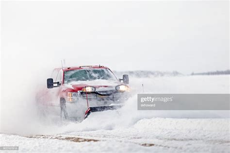 Chevrolet Pickup Truck Plowing Fresh Snow High Res Stock Photo Getty