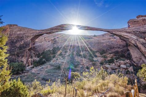 Landscape Arch Sunset Devils Garden Arches National Park Moab Utah