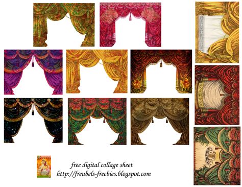 Curtains | Digital collage sheets, Collage sheets, Paper dolls