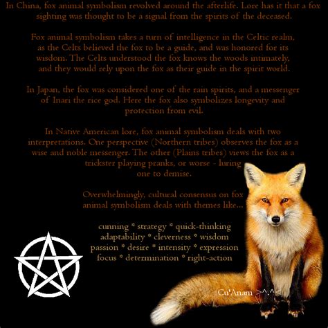 The Pagan Corner With Sin And Cu Fox Spirit Animal Fox Spirit