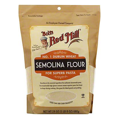 See the garden pasta sauce in our recipes section on our website, or toss with. Bobs Red Mill Semolina Pasta Flour, 24 oz - Central Market