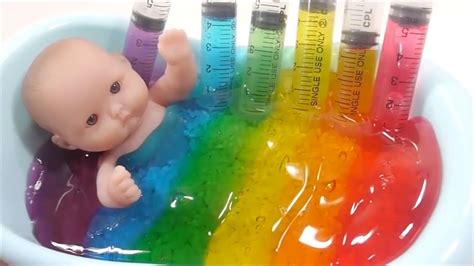 Baby doll bath time learn numbers m&ms chocolate learn colors slime surprise eggs play doh toys. Slime baby doll Bath time Learn Colors - YouTube