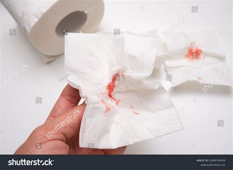 Hand Holding Used Sheet Bloody Toilet Stock Photo 2049756599 Shutterstock