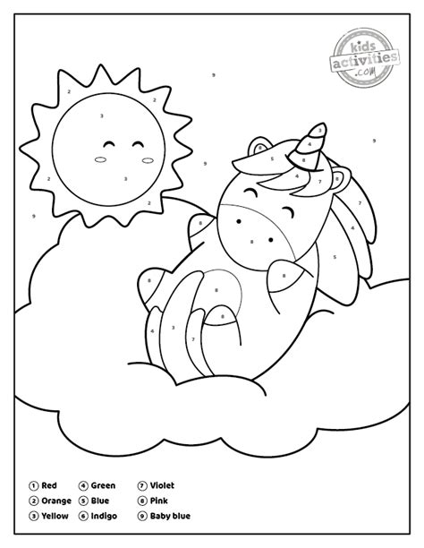 Download our app unicorn color by number right now and enjoy! Unicorn Color by Number Coloring Pages