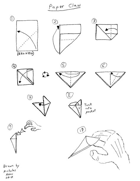 A Crisp Fold Schoolyard Origami Part 2 Paper Claws Origami Claws