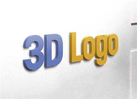 Free 3d Logo On Wall Mockup Psd Good Mockups