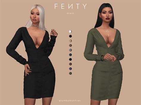 Plumbobs N Fries Fenty Dress In 2021 Sims 4 Dresses Dresses Vrogue